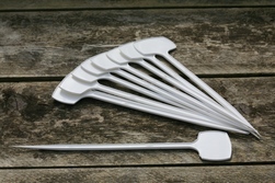 Steeketiket wit 25cm per 10 stuks